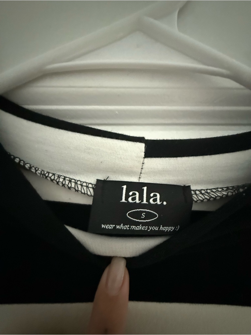 Dressed in LALA Black & White Striped Midi Dress - Picture 3 of 3
